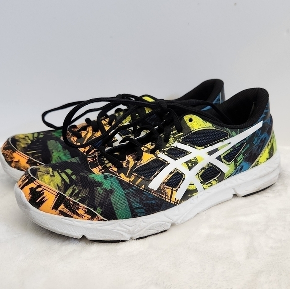 Asics 33-OGA Leather Lace Up Black Orange Athletic Shoes Unisex Mens 6 Womens 8 - Picture 1 of 14